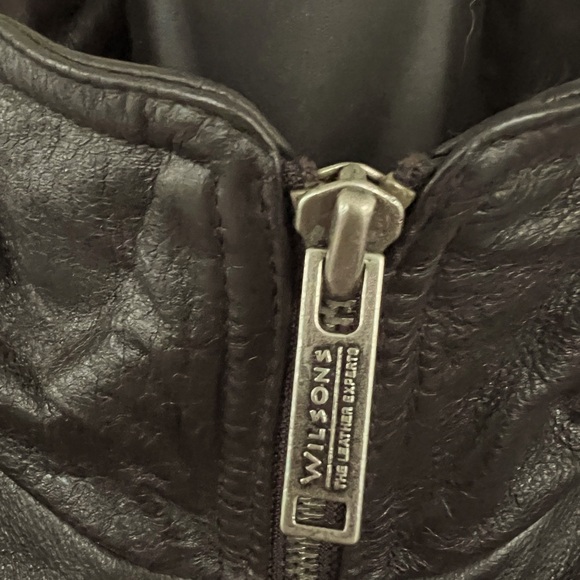 Wilsons Soft Leather Mens Motorcycle Jacket Sz XL Zip Out Thinsulate Ultra Liner - Picture 7 of 16